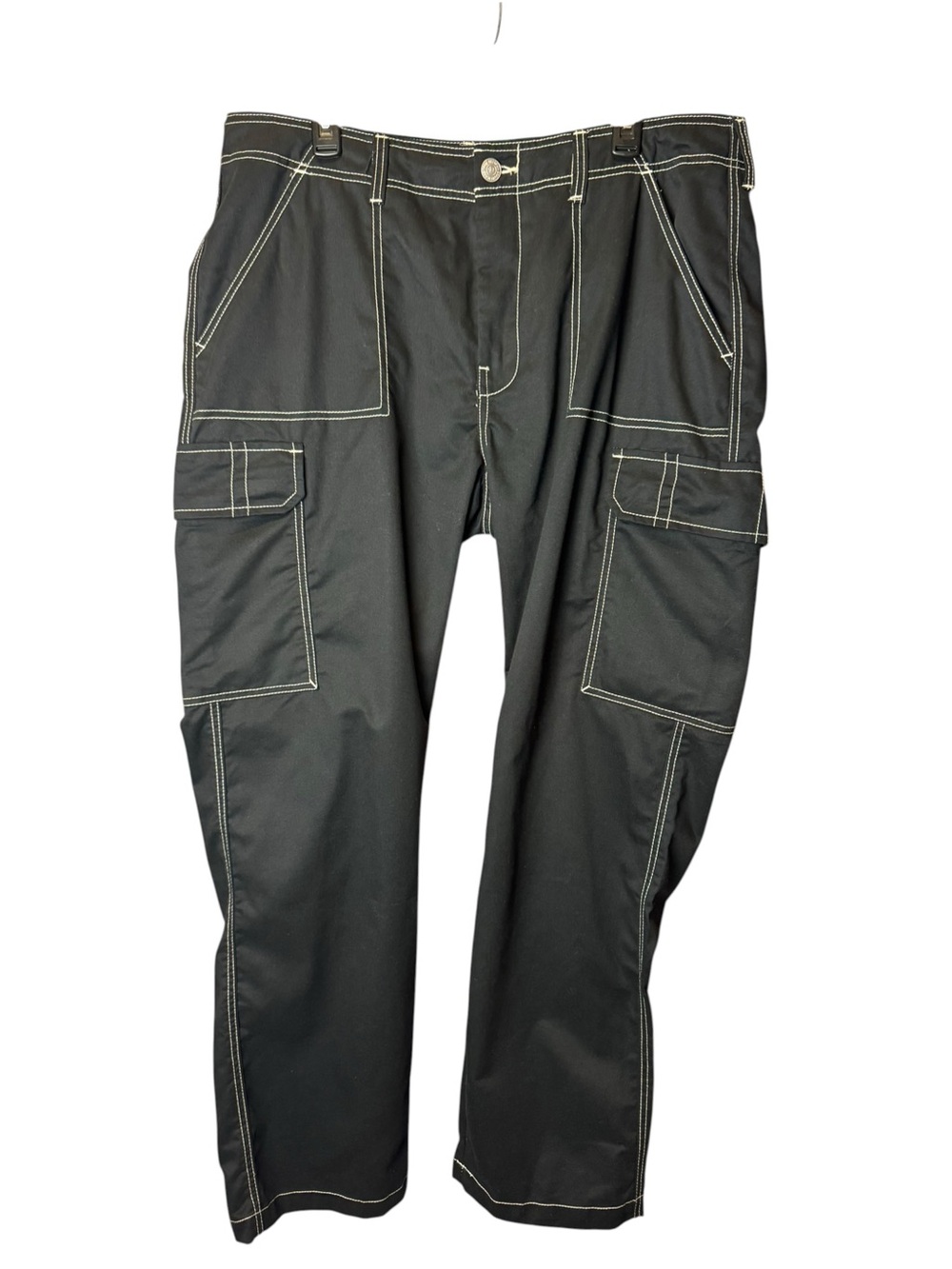 True Religon Black Bobby Baggy Cargo Pants 36